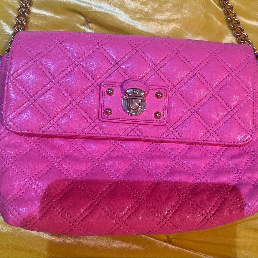 Marc By Marc Jacobs Fuchsia Quilted Shoulder Bag